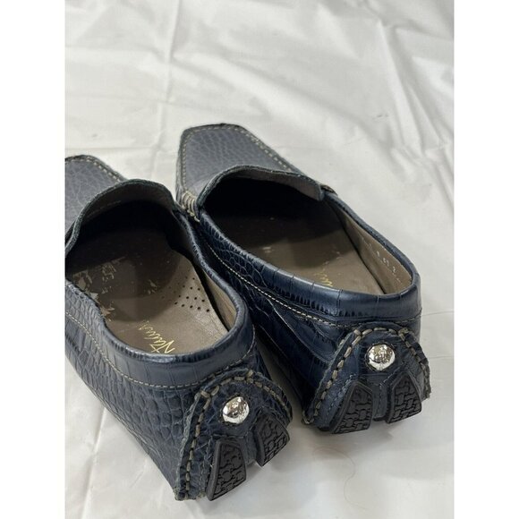 Cole Haan Womens Flats Trillby Driver Penny Loafer Croc Embossed Blue 5 - Picture 14 of 14